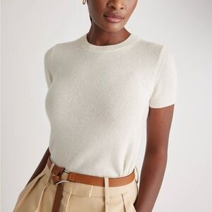 NWT Quince Ivory Mongolian Cashmere